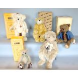 A collection of five boxed limited edition Teddy Bears with certificates including Herman 'Monty'
