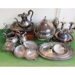 A large quantity of silver plated items to include a good quality silver plated twin handled