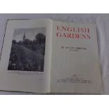 English Gardens published by Country life Ltd, London 1925, by H Avray Tipping with green cloth