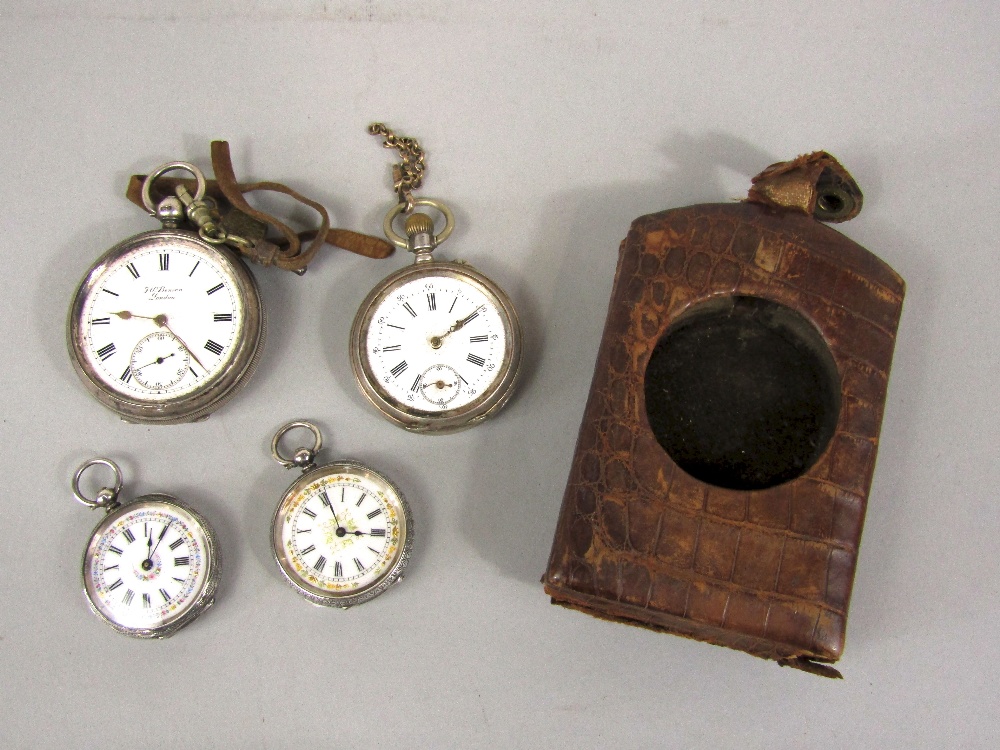 J W Benson 'The Ludgate' silver pocket watch; together with a further continental 800 pocket watch