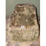 A weathered 19th century, or possibly earlier, stone trough of rectangular form, 45 cm long x 34