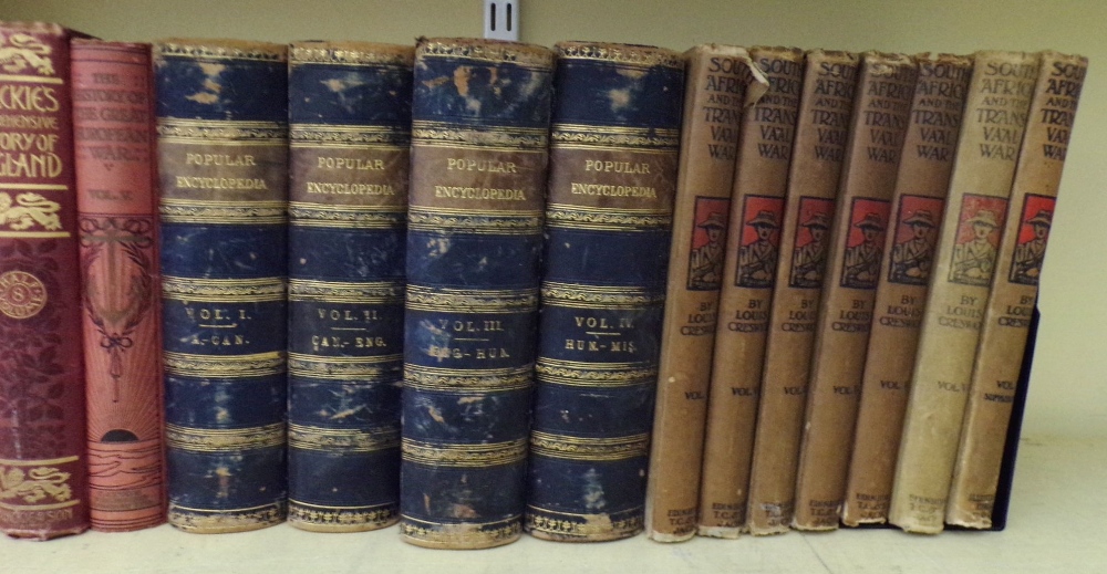 Seven volumes of South Africa and the Transvaal War by Louis Creswicke, published 1900, two late