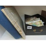 A box containing a quantity of mixed postcards - humorous, topographical, romantic, etc, together