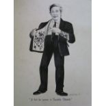 William (Bill) Robertshaw (20th century) a black and white gouache advertising study of a humorous