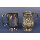 1930s Georgian style silver pedestal tankard, maker Viners, Sheffield 1938, 14 cm high, 11 ozs