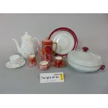 A collection of Wedgwood Windsor Grey dinnerwares, comprising a pair of tureens and covers, sauce