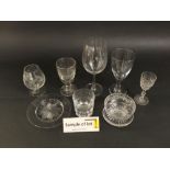A large collection of mainly drinking glasses to include a good quality set of ten thick stemmed