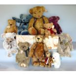 Collection of Teddy bears including Russ large boxed limited edition collectable bear 60cm, six