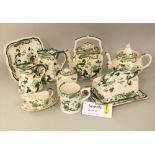 A quantity of Masons Chartreuse pattern wares, including cheese dish and cover, kettle, teapot,