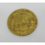 Rare George II guinea dated 1760, 8.3g (VF)