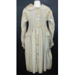 19th century shepherd/agricultural workers smock, button front coat type, hand stitched in cotton
