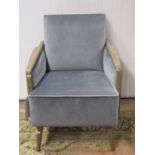 A Nordic style Stockholm armchair, reference number NS2011-0G0P upholstered in steel grey upholstery