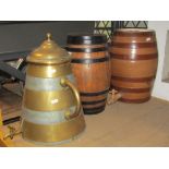 A salt glazed stoneware four gallon barrel stamped R B Williams - Ferry Street Pottery Lambeth, a