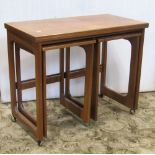 A mid 20th century McIntosh teak fold over top occasional table of rectangular form, the framework