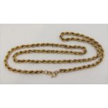 9ct rope twist necklace, 5g