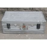 A light aluminium/steel travel trunk