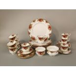 A collection of Royal Albert Old Country Roses pattern wares comprising six dinner plates, milk jug,