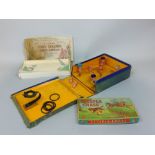 Vintage game of Rinkewpie together with Steeplechase game and a 1920s box of approx 40 Dennisons