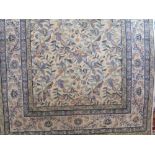 An Axminster type rug with arts and crafts type scrolled foliage 160 x 95cm