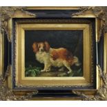 After George Stubbs (British 1724- 1806) - Cavalier King Charles Spaniel in a landscape setting, oil