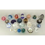 A large collection of glass paperweights to include Cathiness and others (25)