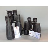 Two pairs of Binoculars - Helios 15 x 70 with tripod mount and a Russian Tento 7 x 50 with strap and