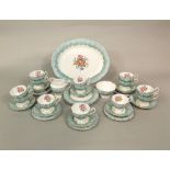 A collection of Royal Albert Enchantment pattern wares including an oval meat plate, milk jug, sugar