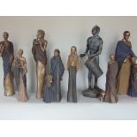 A collection of Soul Journey's Masai Tribe resin figures, all with original boxes (8)