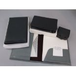 A set of Concorde boxed items to include stationery set, address and business card case, leather