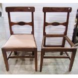 A collection of six country made elm and beechwood dining chairs, varying design including two