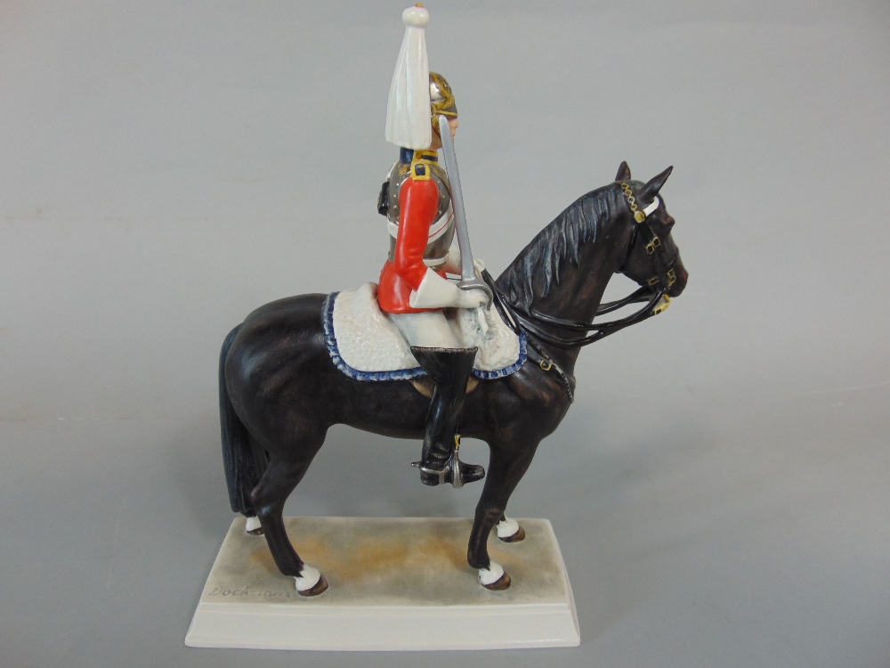 A Goebel model of a Trooper of the Life Guards in the Mounted Review Order, 33cm tall approx - Image 2 of 3