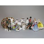 A collection of ceramic figures including Royal Doulton examples - Dorcas HN1490, The Master HN2325,