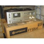 A Hitachi AM/FM Stereo Tuner FT-5500, housed in original packaging, together with a further
