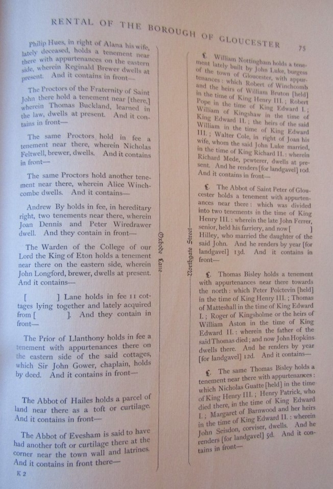 COLE Robert - Rental of all the houses in Gloucester AD1455, printed by John Bellows Limited, - Image 5 of 5