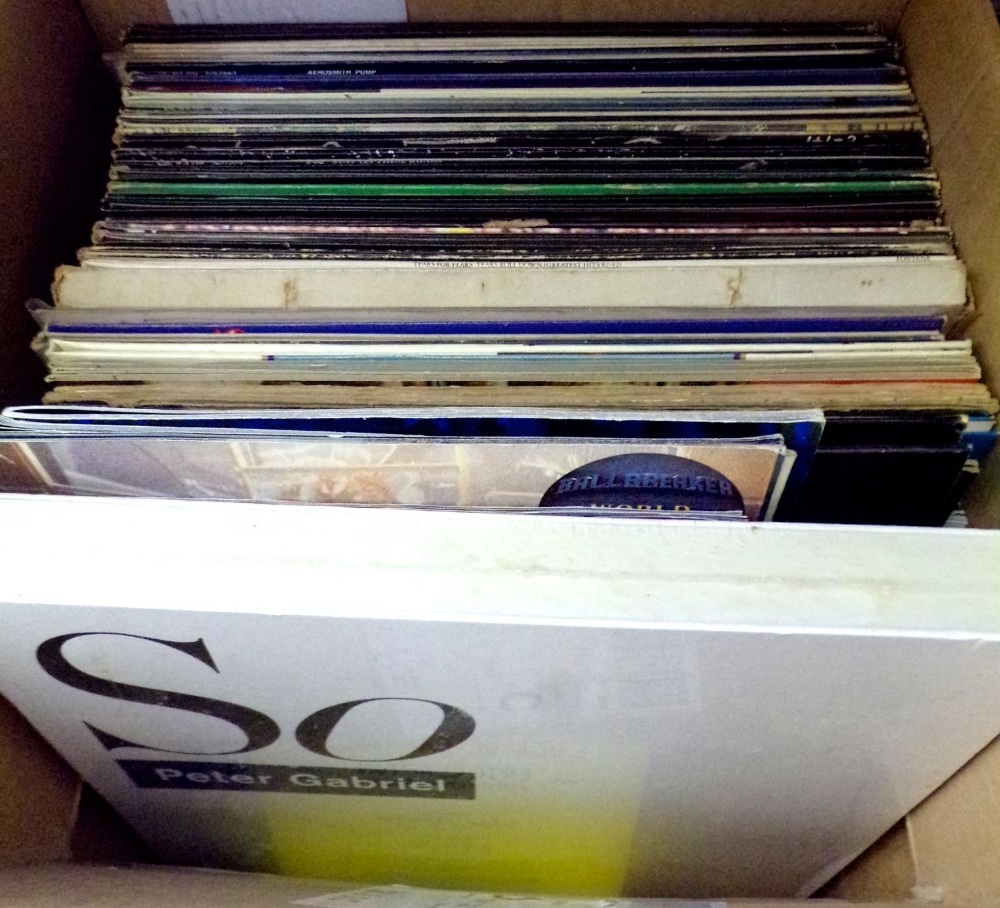 Two boxes containing an extensive and wide ranging collection of rock and pop vinyl LPs including - Image 2 of 2