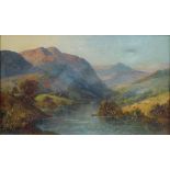 W. Richards (also known as Francis Jamieson - British 1895-1950) - Mountainous river scene at