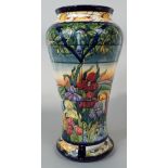 A substantial Moorcroft Parramore Prestige floorstanding vase of shouldered form, designed by Rachel