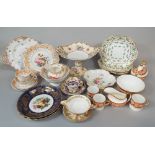 A collection of 19th century and later ceramics including a small collection of early 19th century