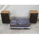 A Sony stereo music system HMK-40A complete with teak veneered SS-40 speakers