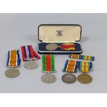 14-18 War and Victory medal named 012577 Pte M Beard A.DC & H. Beard A.DC, World War II, two Defence