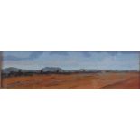 Silvio Martini (20th century Italian) - study of a panoramic landscape with distant hills, oil on