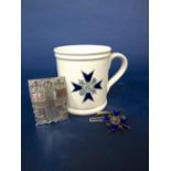 Nightingale School of Nursing at St Thomas Hospital silver and blue enamel badge, together with a
