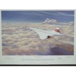 Stephen Brown - 20/21st century British, Concorde - Second to None, signed coloured limited