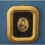 Ivana Joli Fedli (20th century Italian school) - A miniature icon of oval form showing the Madonna