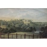 19th century British School, landscape with distant view of Stoke Park, Bristol, watercolour on