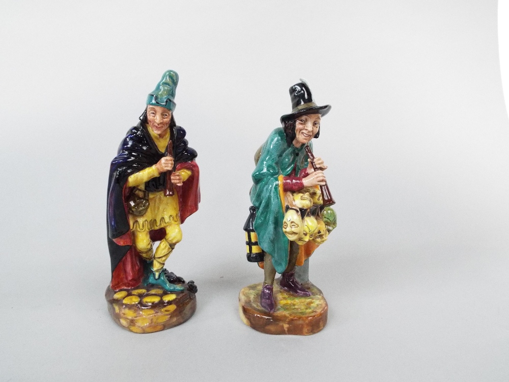 Four Royal Doulton figures comprising The Mask Seller HN2103, The Pied Piper HN2102, Falstaff HN2054 - Image 2 of 3