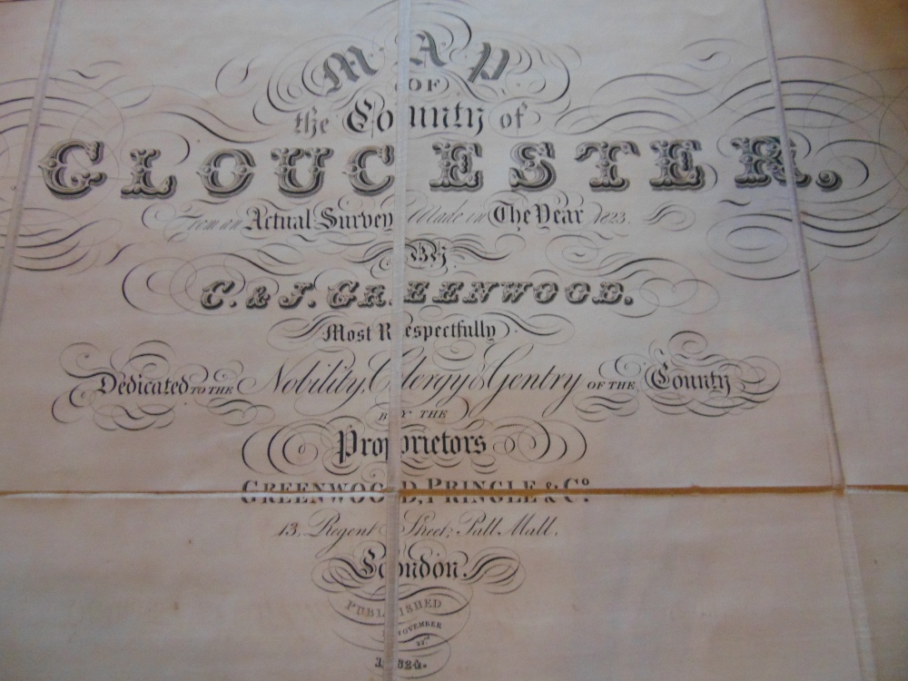 GREENWOOD Pringle & Co - Map of the County of Gloucestershire from an actual survey in the year 1823 - Image 5 of 10