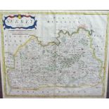 Two 18th century coloured maps of Surrey by Robert Morden 39 x 45 cm approx max visible sheet