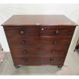 A good quality 19th century mahogany bedroom chest of two short over three long drawers with