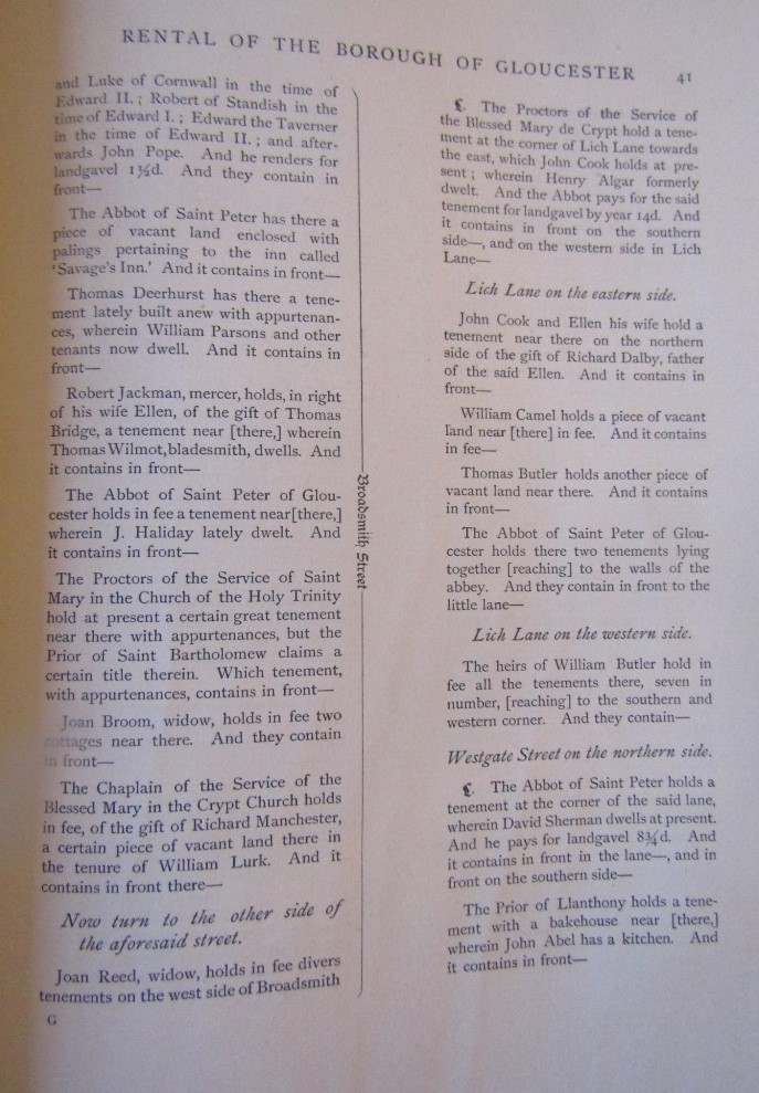 COLE Robert - Rental of all the houses in Gloucester AD1455, printed by John Bellows Limited, - Image 4 of 5